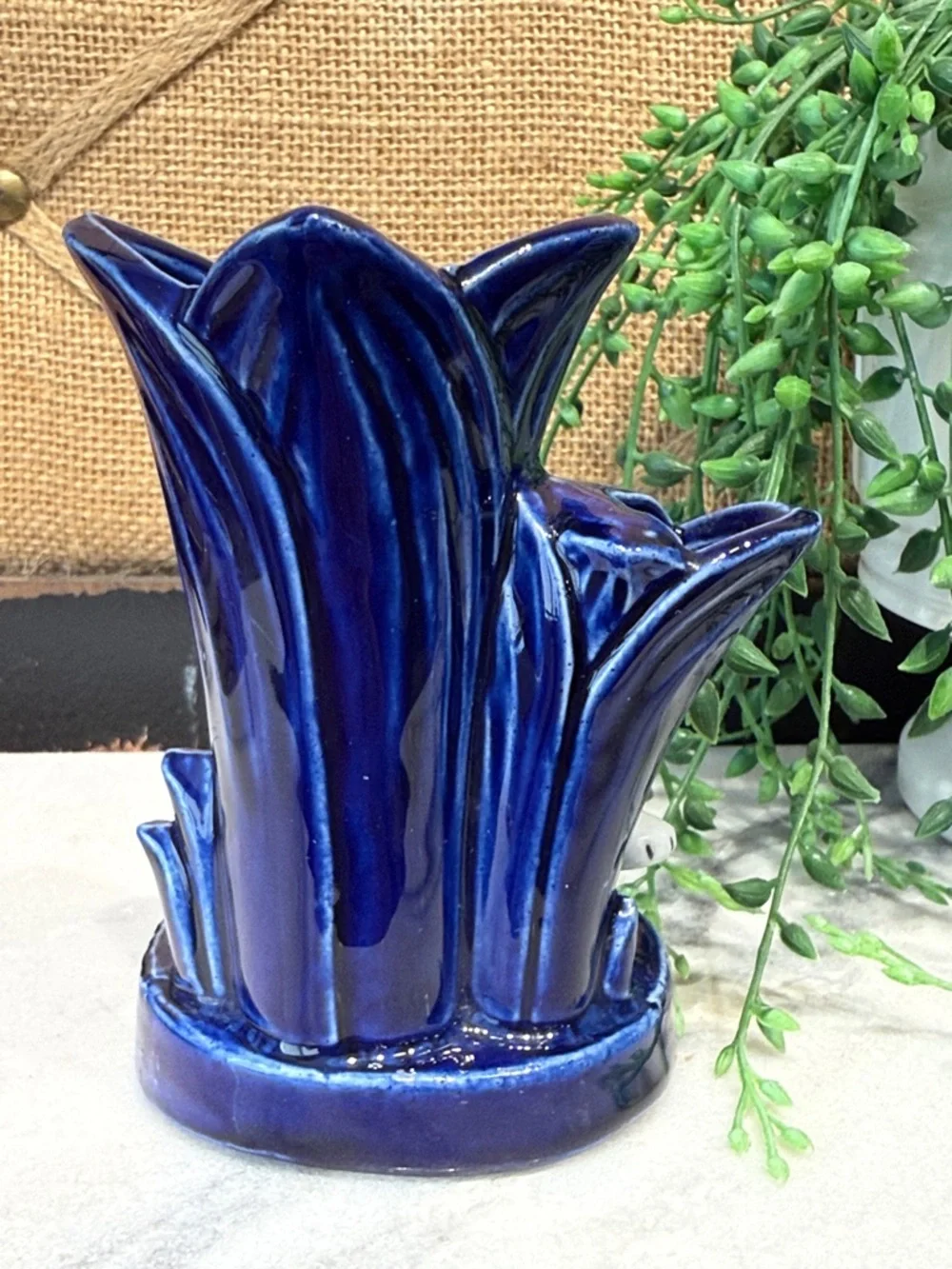Vintage blue vase